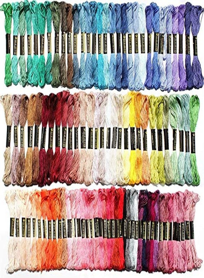 Jasol Embroidery Thread Cotton 100pices Embroidery doli Thread Set (Multicolor, Pack of 100 1.2g skeines Premium Shades - Image 3